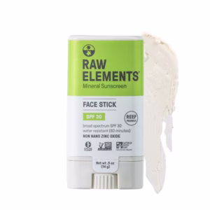 Raw Elements Face Mineral Sunscreen Stick SPF 30, 0.5 oz
