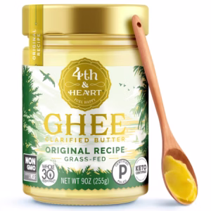 4th & Heart Original Grass-Fed Ghee, Clarified Butter, 9 oz