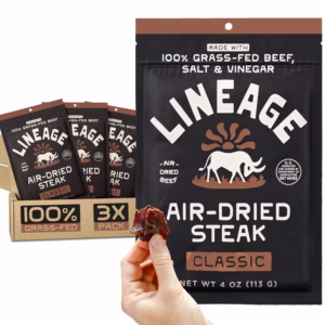 Lineage Provisions Air-Dried Steak Jerky Bites, 3-Pack